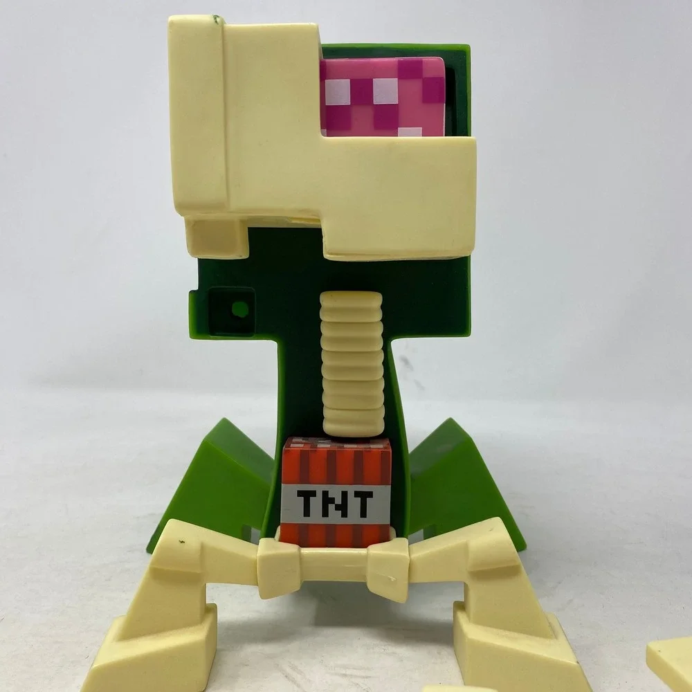 Minecraft Creeper Anatomy Action Figure Mattel Mojang‎ 2017 TNT Inside Green